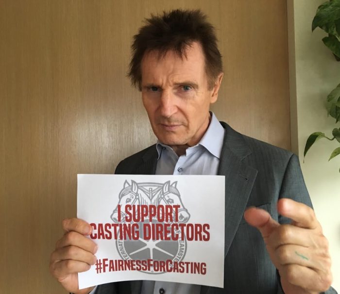 Liam Neeson supports casting directors